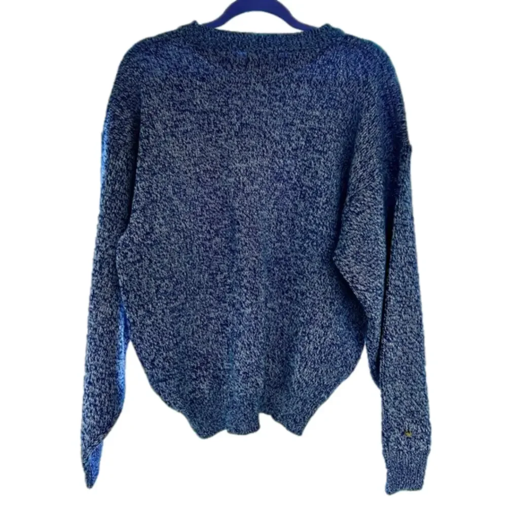 I.O.U. Vintage 90’s Heather Blue Small Long Sleeve Crew Neck Knit Sweater Mens